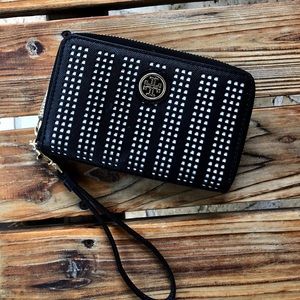 Tory Burch Mini Zip Around Wallet Wristlet